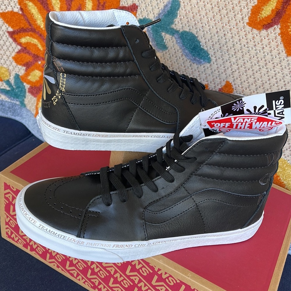 Vans Sk8-Hi Divine Black/True White Men’s sneakers leather - Picture 11 of 16